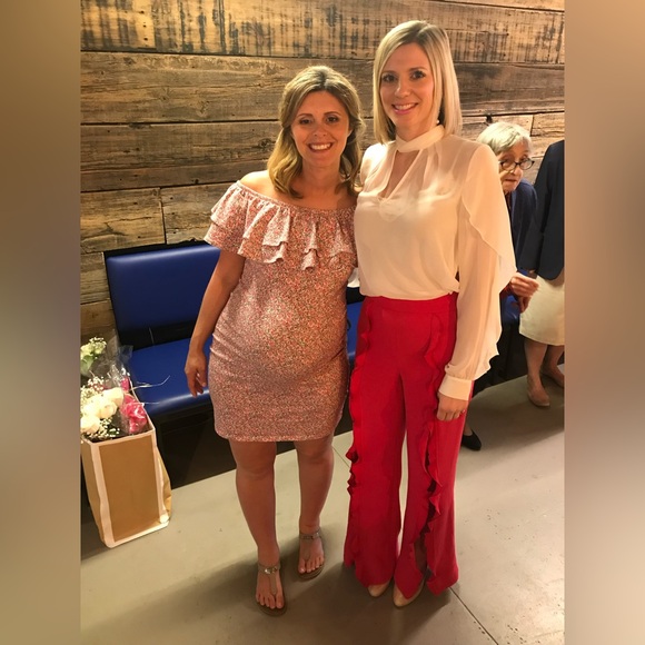 Marciano Pink Ruffle Pants - Picture 3 of 3